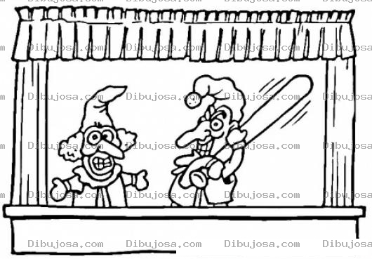 Dibujo para colorear Teatro De Titeres Para Colorear