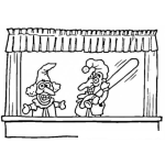 Dibujo para colorear Teatro De Titeres Para Colorear