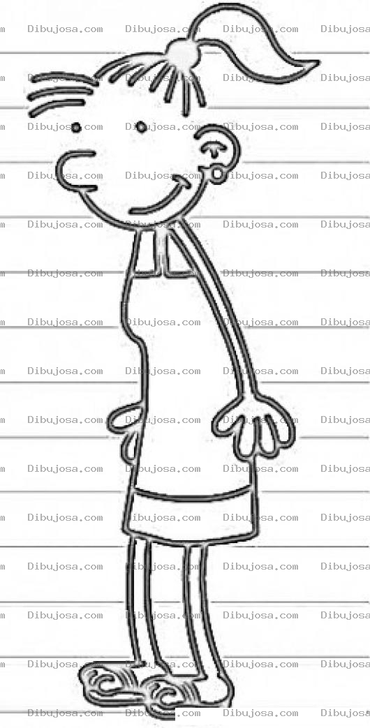 Dibujo para colorear Dibujo De Una Empleada Con Delantal Para Pintar Y Colorear A Una Simpatica Mucama Sirvienta