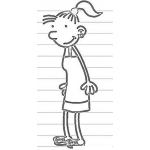 Dibujo para colorear Dibujo De Una Empleada Con Delantal Para Pintar Y Colorear A Una Simpatica Mucama Sirvienta