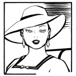 Dibujo para colorear Mujer Elgante Para Colorear