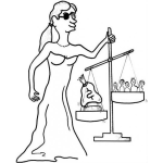 Dibujo para colorear Justicia Corrupta Para Colorear Mujer De La Justicia Mafiosa Sobornada Y Vendida A La Corrupcion para pintar el soborno
