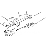 Dibujo para colorear Dibujo De Como Tomar El Pulso Con Los Dedos En La Muneca Para Colorear