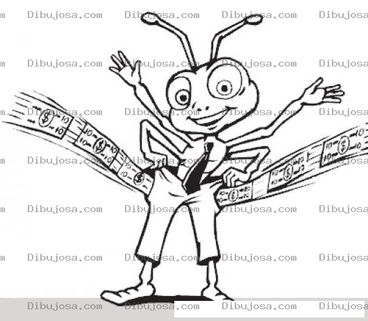 Dibujo para colorear Hormiga Millonaria Para Pintar Y Colorear