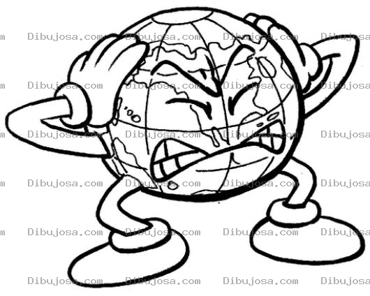 Dibujo para colorear Dibujo De El Mundo Con Dolor De Cabeza Para Pintar Y Colorear