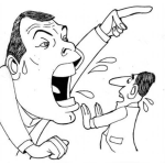 Dibujo para colorear Jefe Y Empleado Dibujo De Jefe Gritando Y Reganando A Un Empleado Para Pintar Y Colorear Jefe Griton Prepotente Y Abusivo