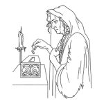 Dibujo para colorear La Ofrenda De La Viejita Para Pintar Y Colorear