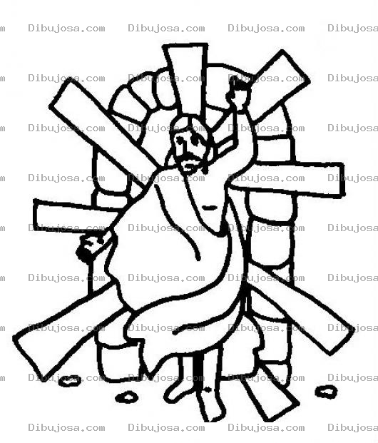 Dibujo para colorear Dibujo De Jesus Entrando Por La Puerta Para Pintar Y Colorear