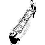 Dibujo para colorear Presupuesto Estirado Dibujo De Socios Estirando El Presupuesto Para Pintar Y Colorear Billete Estirado