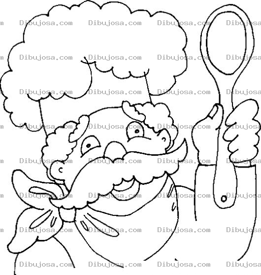 Dibujo para colorear Chef Afro Para Pintar Y Colorear Chefafro