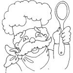 Dibujo para colorear Chef Afro Para Pintar Y Colorear Chefafro
