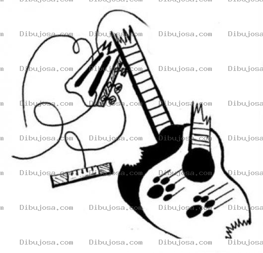 Dibujo para colorear Guitarra Quebrada Dibujo De Guitarra Rota Para Pintar Y Colorear Guitarraquebrada