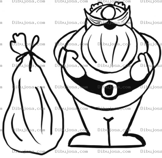 Dibujo para colorear Santaclaus Riendose A Carcajadas Para Colorear