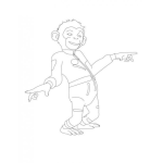 Dibujo para colorear Dibujo De Mono Regetonero Para Pintar Y Colorear Mico Rapero