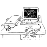 Dibujo para colorear Doctor Gato Con Maquina De Rayos X Para Pintar Y Colorear Gato Radiologo Con Scanner De Rayosx Del Doctogato