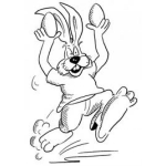 Dibujo para colorear Hueviar Accion De Robar Termino Usado En Guatemala Dibujo De Conejo Hueviador Hueviando Huevos Y Corriendo Hecho Huevo Para Pintar Y Colorear El Hueveo De Un Gueviador De Guevos