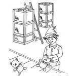 Dibujo para colorear Dibujo De La Fabrica De Santa Claus Para Pintar Y Colorear