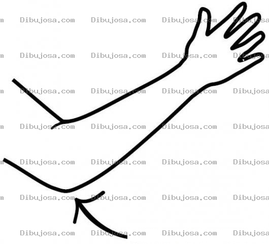 Dibujo para colorear Colorear Codo con mano