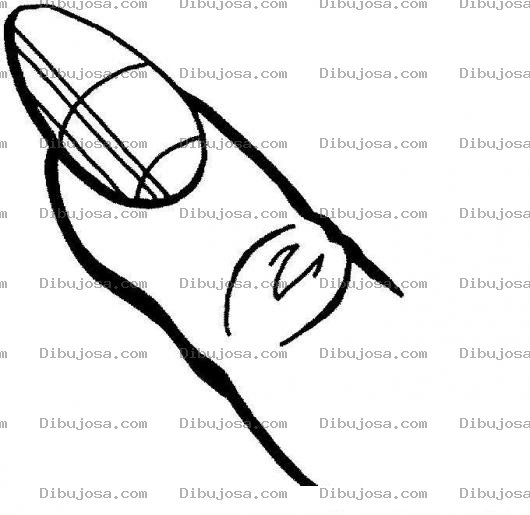 Dibujo para colorear Colorear Dedo con U a
