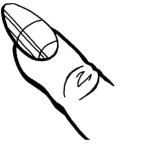 Dibujo para colorear Colorear Dedo con U a