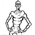 Dibujo para colorear Michelin En Tiempo De Hambre Dibujo De Michellin Flaco Con Llantas En El Cuerpo Para Pintar Y Colorear Micheline Seco