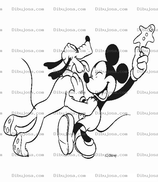 Dibujo para colorear Dibujo De Pluto Y Mickeymouse Para Pintar Y Colorear