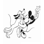 Dibujo para colorear Dibujo De Pluto Y Mickeymouse Para Pintar Y Colorear
