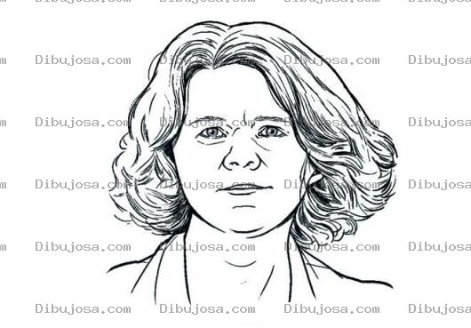 Dibujo para colorear Dibujo De Una Mujer De 35 Anos Para Pintar Y Colorear