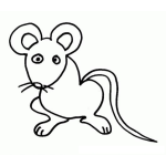 Dibujo para colorear Raton Sin Brazos Para Pintar Y Colorear