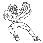 Dibujo para colorear Dibujo De Un Jugador De Futbol Americano Con Un Puercoespin En Las Manos Para Pintar Y Colorear