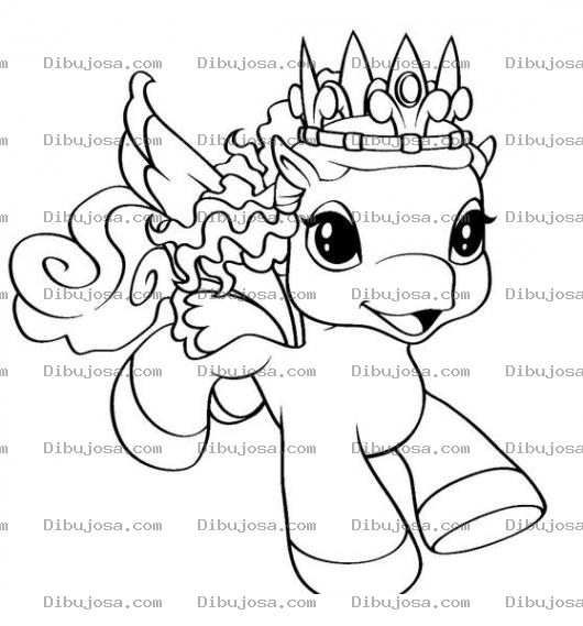 Dibujo para colorear Ibujo De Pony Con Corona Para Pintar Y Colorear