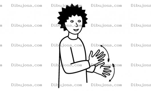 Dibujo para colorear Como Sacudirse Las Manos Dibujo De Un Hombre Sacudiendose Las Manos Para Pintar Y Colorear
