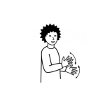 Dibujo para colorear Como Sacudirse Las Manos Dibujo De Un Hombre Sacudiendose Las Manos Para Pintar Y Colorear