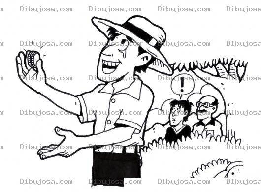 Dibujo para colorear Dibujo De Un Campesino Agradecido Dando Gracias A DIOS Con Lagrimas En Los Ojos Por El Salario De Hoy