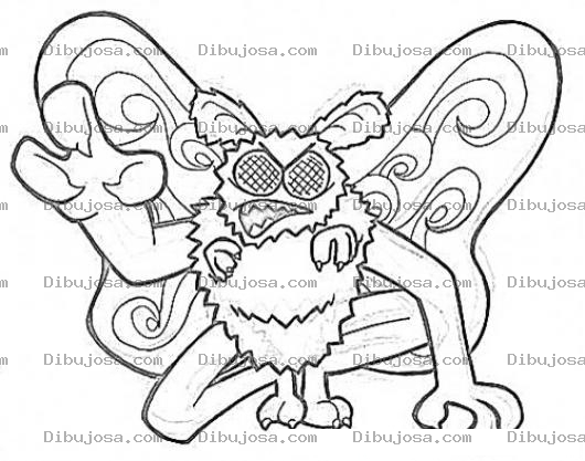 Dibujo para colorear Moustruomariposa Para Pintar Y Colorear Un Moustruo Con Alas De Mariposa Dibujo De Mariposamoustruo
