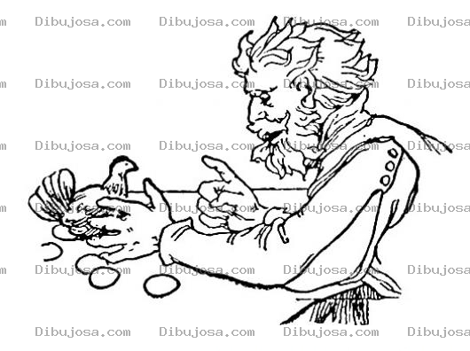 Dibujo para colorear Gallina Ponedora Extorsionada Para Pintar Y Colorear Gallina Trabajando Bajo Presion