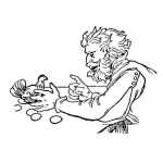 Dibujo para colorear Gallina Ponedora Extorsionada Para Pintar Y Colorear Gallina Trabajando Bajo Presion