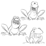 Dibujo para colorear Ibujo De Ranas Cantando Para Pintar Y Colorear