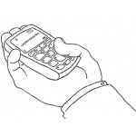 Dibujo para colorear Manoconcelular Dibujo D Eun Celular En La Palma De La Mano Para Pintar Y Colorear