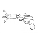 Dibujo para colorear Pistola De Marciano Para Colorear