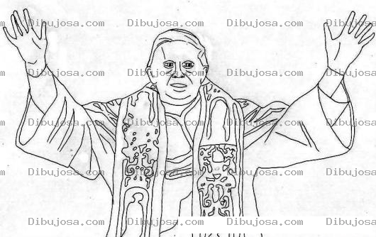 Dibujo para colorear Dibujo De El Papa Para Pintar Y Colorear Al Papa Benedicto Papabenedicto Papavenedicto Papa Benedictus Con Brazos Extendidos