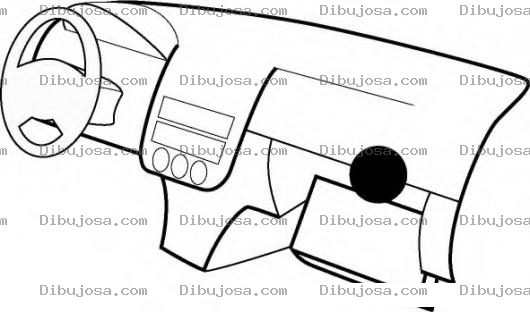 Dibujo para colorear Dibujo Del Tablero De Un Carro Para Pintar Y Colorear