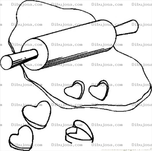 Dibujo para colorear Galletitas De Amor Para Pintar Y Colorear