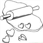 Dibujo para colorear Galletitas De Amor Para Pintar Y Colorear