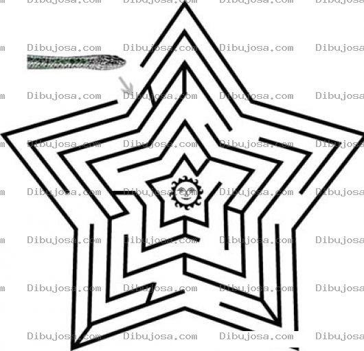 Dibujo para colorear Juego De Laberinto De Estrella Para Pintar Y Colorear