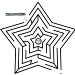Dibujo para colorear Juego De Laberinto De Estrella Para Pintar Y Colorear