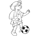 Dibujo para colorear Chica Futbolista Para Pintar Y Colorear