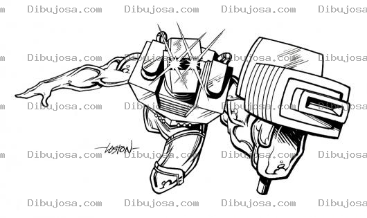 Dibujo para colorear Dibujo De Transformer Volador Para Pintar Y Colorear