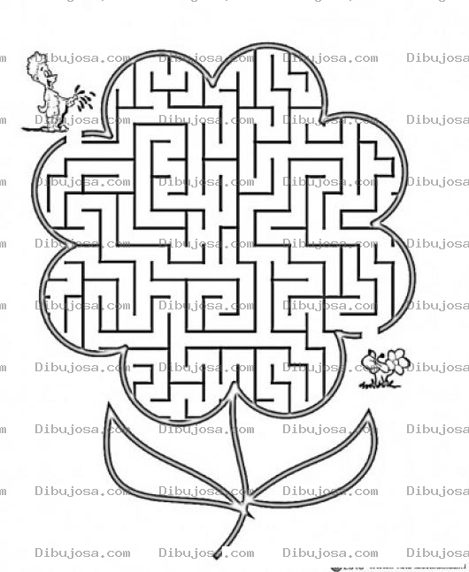 Dibujo para colorear Juego De Laberinto De La Flor Para Pintar Y Colorear