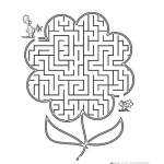 Dibujo para colorear Juego De Laberinto De La Flor Para Pintar Y Colorear